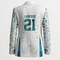 Custom New Zealand Aotearoa Blazer Green Maori Paua Shell Indigenous - Polynesian Pride