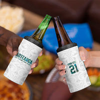 Custom New Zealand Aotearoa 4 in 1 Can Cooler Tumbler Green Maori Paua Shell Indigenous - Polynesian Pride