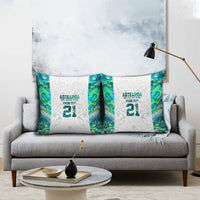 Custom New Zealand Aotearoa Pillow Cover Green Maori Paua Shell Indigenous - Polynesian Pride