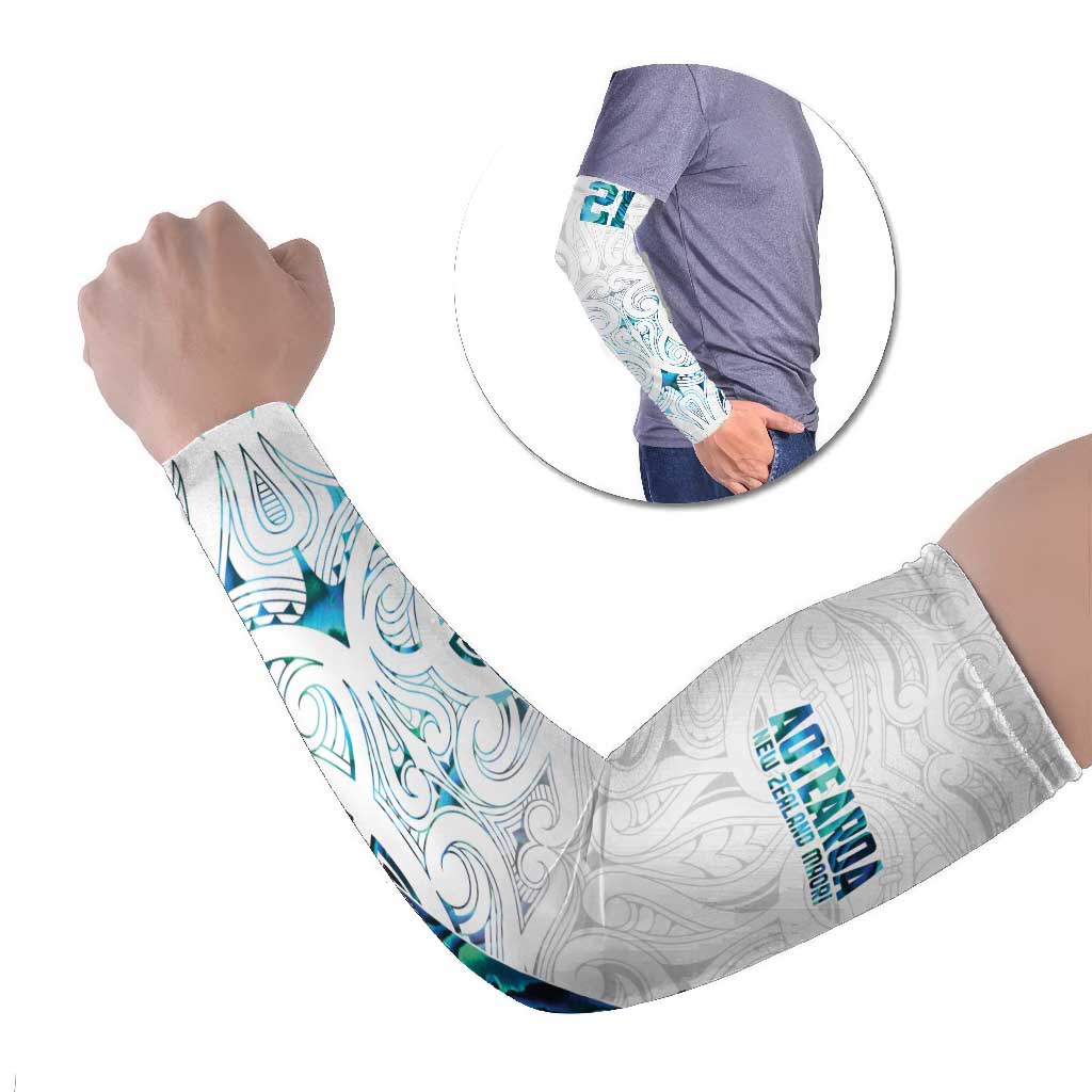 Custom New Zealand Aotearoa Arm Sleeves Maori Paua Shell Indigenous - Polynesian Pride