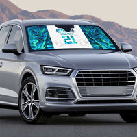 Custom New Zealand Aotearoa Auto Sun Shade Maori Paua Shell Indigenous - Polynesian Pride