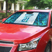 Custom New Zealand Aotearoa Auto Sun Shade Maori Paua Shell Indigenous - Polynesian Pride