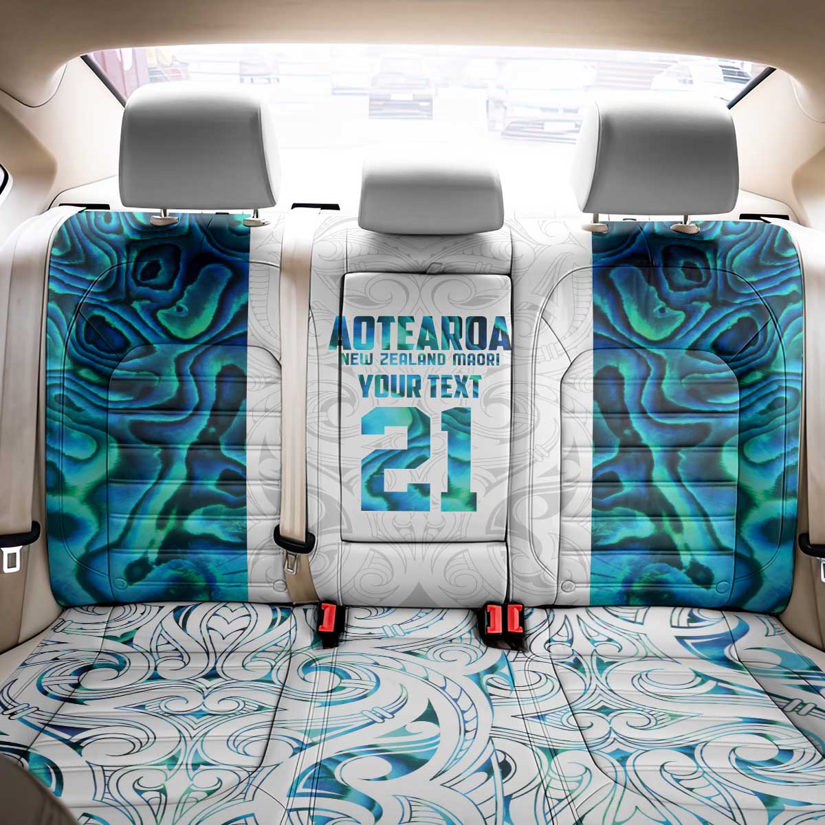 Custom New Zealand Aotearoa Back Car Seat Cover Maori Paua Shell Indigenous - Polynesian Pride