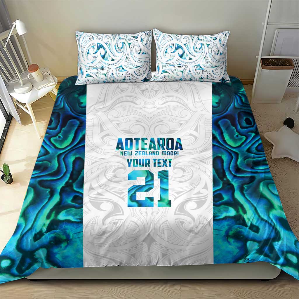 Custom New Zealand Aotearoa Bedding Set Maori Paua Shell Indigenous - Polynesian Pride