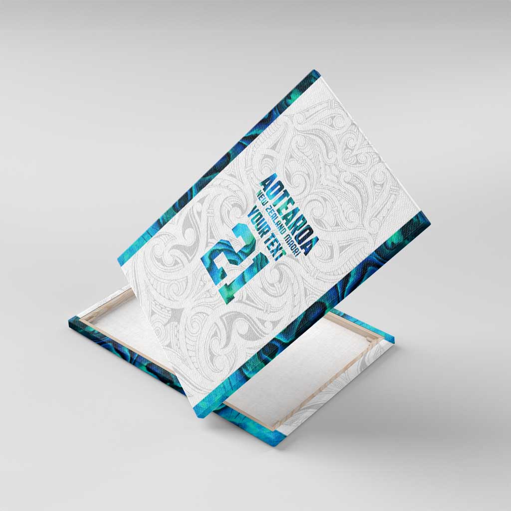 Custom New Zealand Aotearoa Canvas Wall Art Maori Paua Shell Indigenous - Polynesian Pride