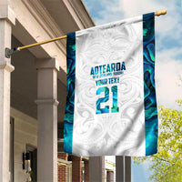 Custom New Zealand Aotearoa Garden Flag Maori Paua Shell Indigenous - Polynesian Pride