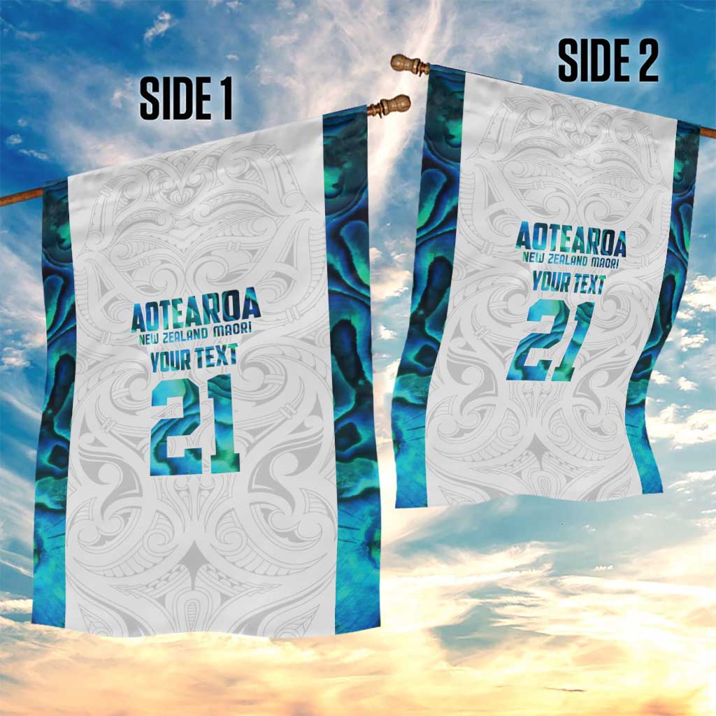 Custom New Zealand Aotearoa Garden Flag Maori Paua Shell Indigenous - Polynesian Pride