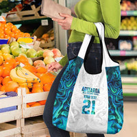Custom New Zealand Aotearoa Grocery Bag Maori Paua Shell Indigenous - Polynesian Pride