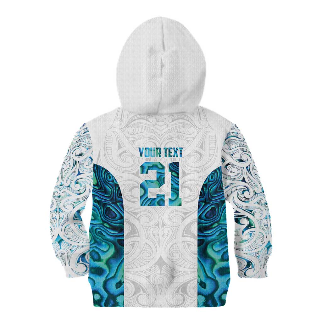 Custom New Zealand Aotearoa Kid Hoodie Maori Paua Shell Indigenous - Polynesian Pride