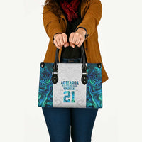 Custom New Zealand Aotearoa Leather Bag Maori Paua Shell Indigenous - Polynesian Pride