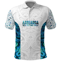 Custom New Zealand Aotearoa Polo Shirt Maori Paua Shell Indigenous - Polynesian Pride