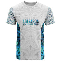 Custom New Zealand Aotearoa T Shirt Maori Paua Shell Indigenous - Polynesian Pride