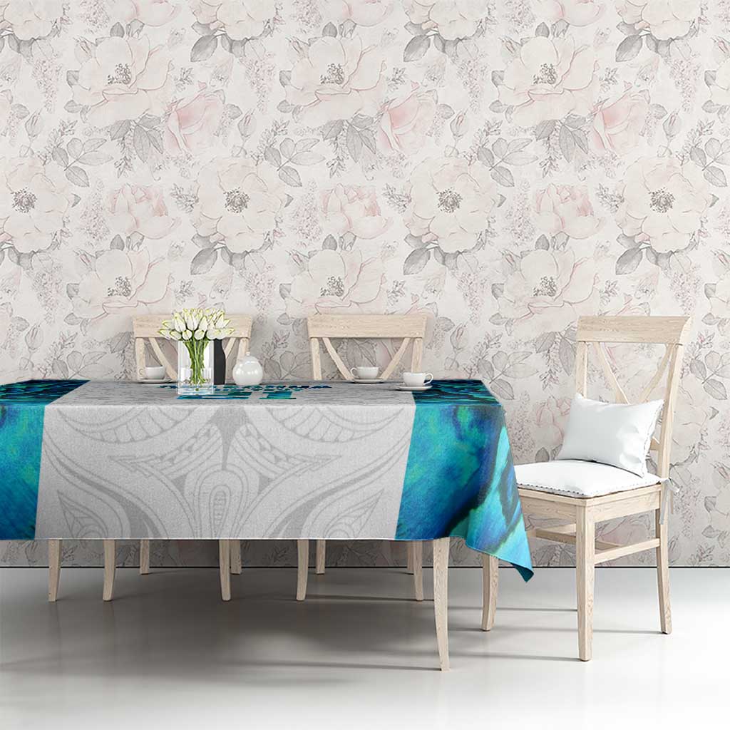 Custom New Zealand Aotearoa Tablecloth Maori Paua Shell Indigenous - Polynesian Pride