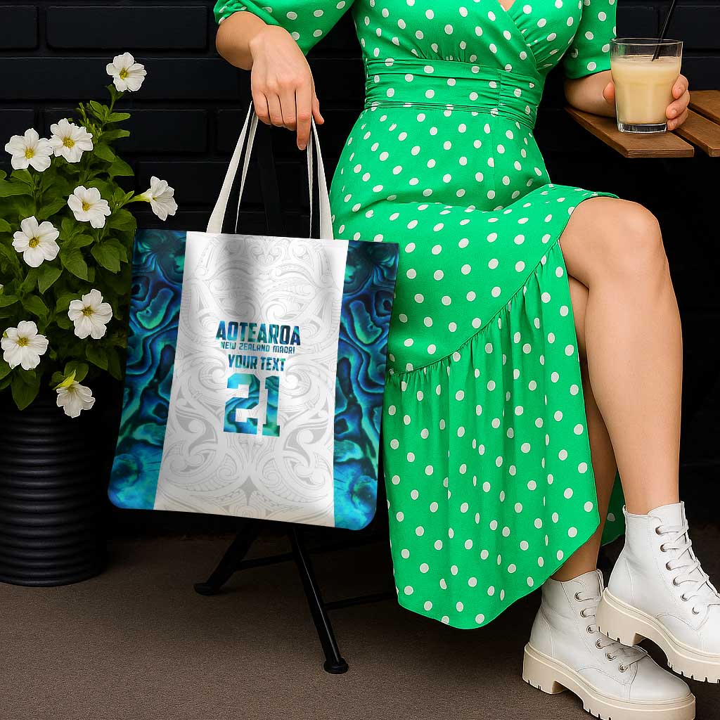 Custom New Zealand Aotearoa Tote Bag Maori Paua Shell Indigenous - Polynesian Pride