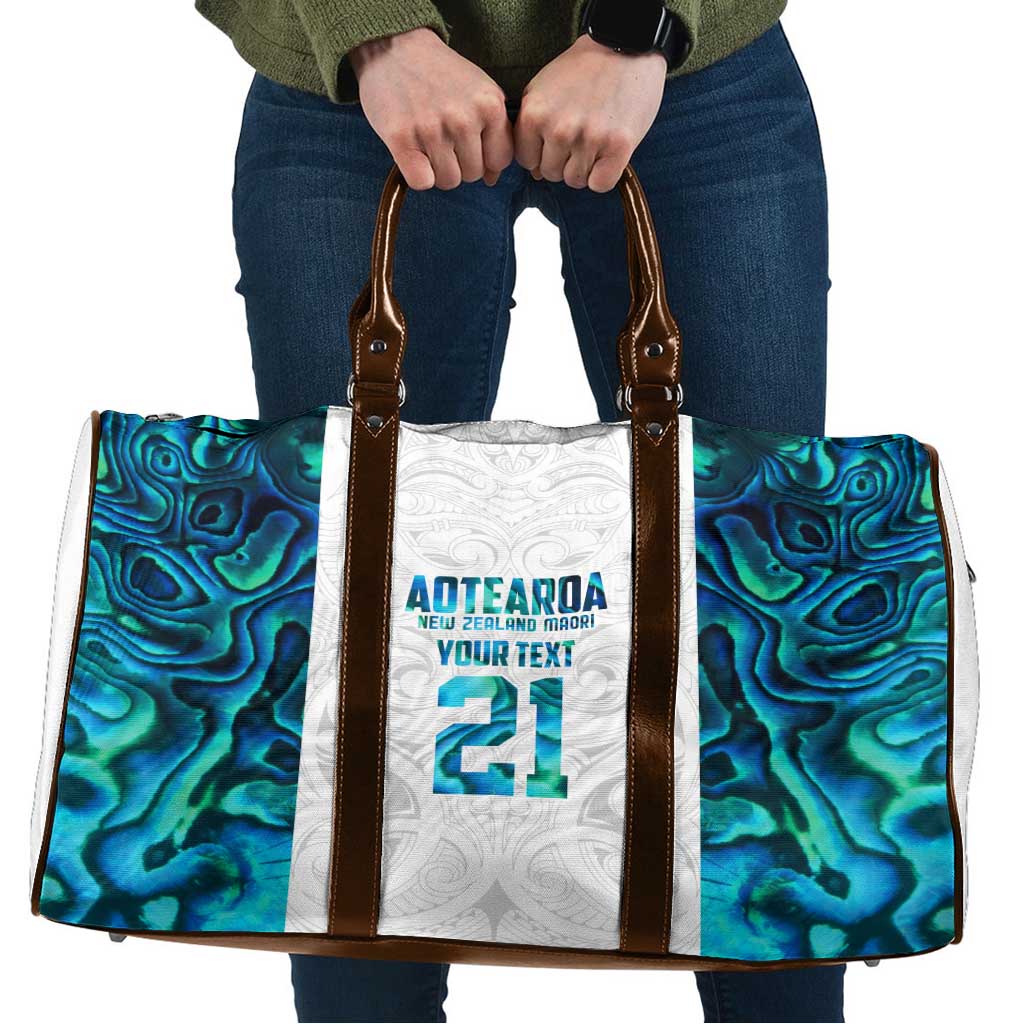 Custom New Zealand Aotearoa Travel Bag Maori Paua Shell Indigenous - Polynesian Pride