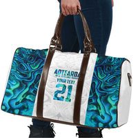 Custom New Zealand Aotearoa Travel Bag Maori Paua Shell Indigenous - Polynesian Pride