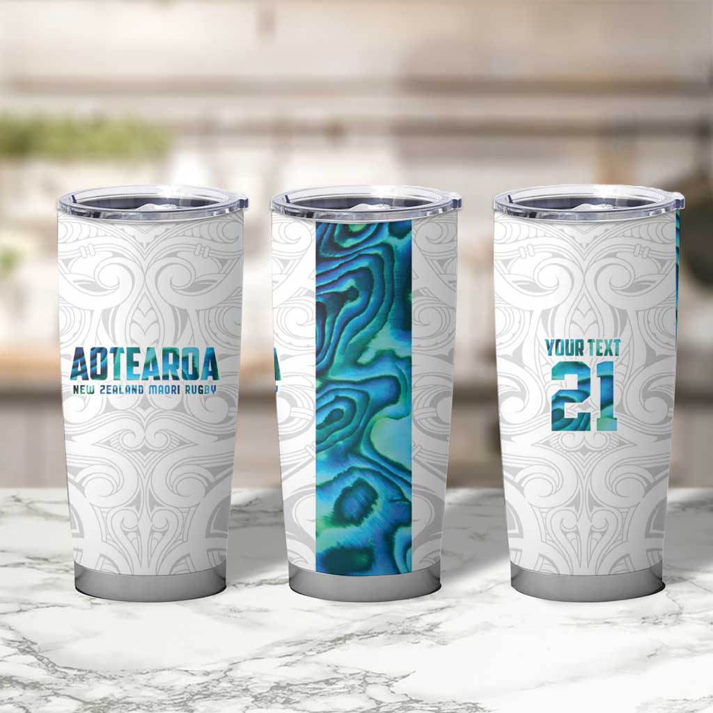 Custom New Zealand Aotearoa Tumbler Cup Maori Paua Shell Indigenous - Polynesian Pride