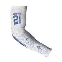 Custom New Zealand Aotearoa Arm Sleeves Purple Maori Paua Shell Indigenous - Polynesian Pride