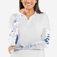 Custom New Zealand Aotearoa Arm Sleeves Purple Maori Paua Shell Indigenous - Polynesian Pride