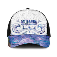 New Zealand Aotearoa Baseball Net Cap Purple Maori Papua Shell Indigenous - Polynesian Pride