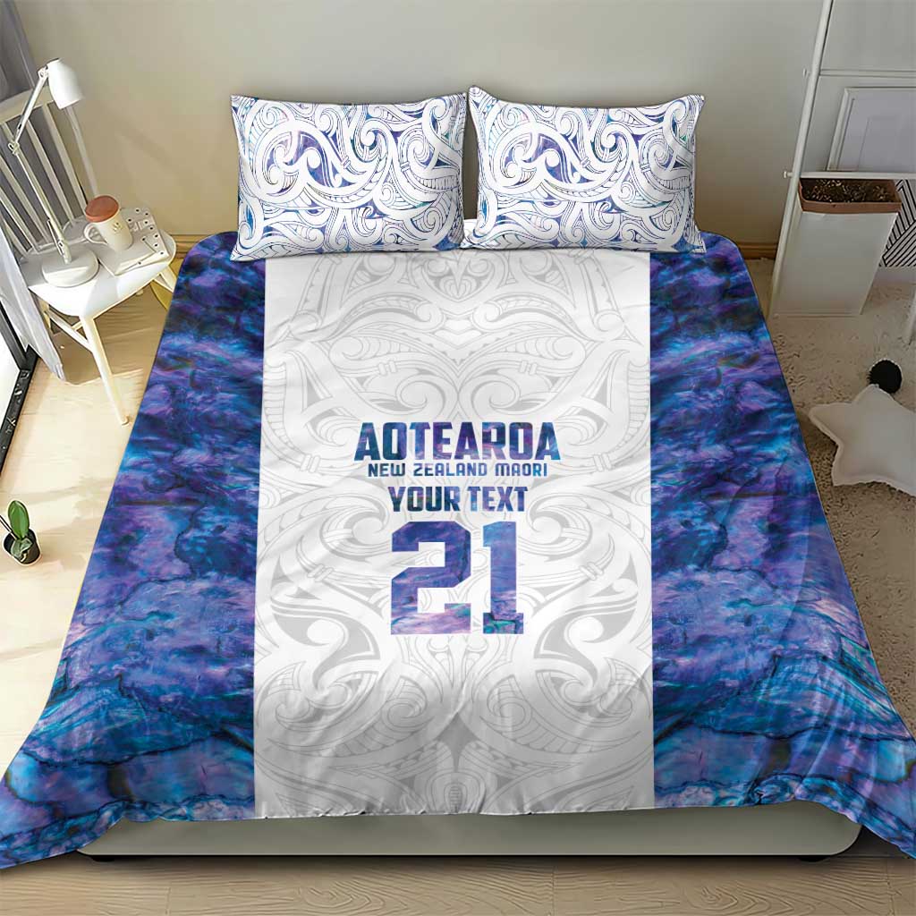 Custom New Zealand Aotearoa Bedding Set Purple Maori Paua Shell Indigenous - Polynesian Pride