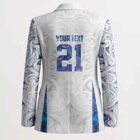 Custom New Zealand Aotearoa Blazer Purple Maori Paua Shell Indigenous - Polynesian Pride