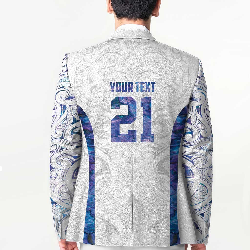 Custom New Zealand Aotearoa Blazer Purple Maori Paua Shell Indigenous - Polynesian Pride