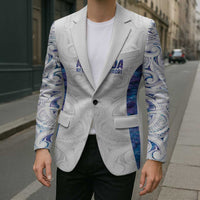 Custom New Zealand Aotearoa Blazer Purple Maori Paua Shell Indigenous - Polynesian Pride