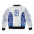 Custom New Zealand Aotearoa Bomber Jacket Purple Maori Paua Shell Indigenous - Polynesian Pride