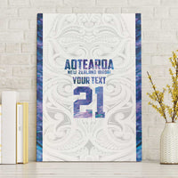 Custom New Zealand Aotearoa Canvas Wall Art Purple Maori Paua Shell Indigenous - Polynesian Pride