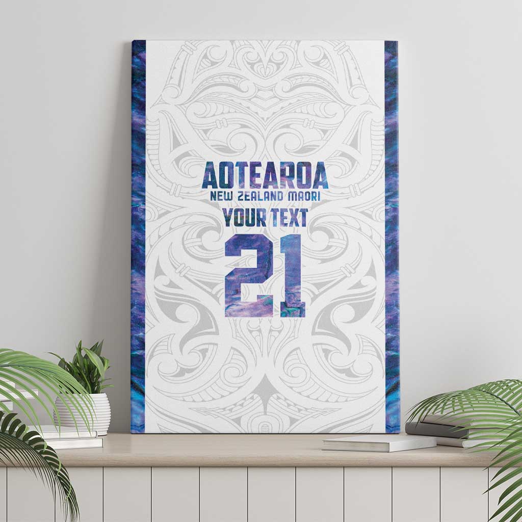 Custom New Zealand Aotearoa Canvas Wall Art Purple Maori Paua Shell Indigenous - Polynesian Pride