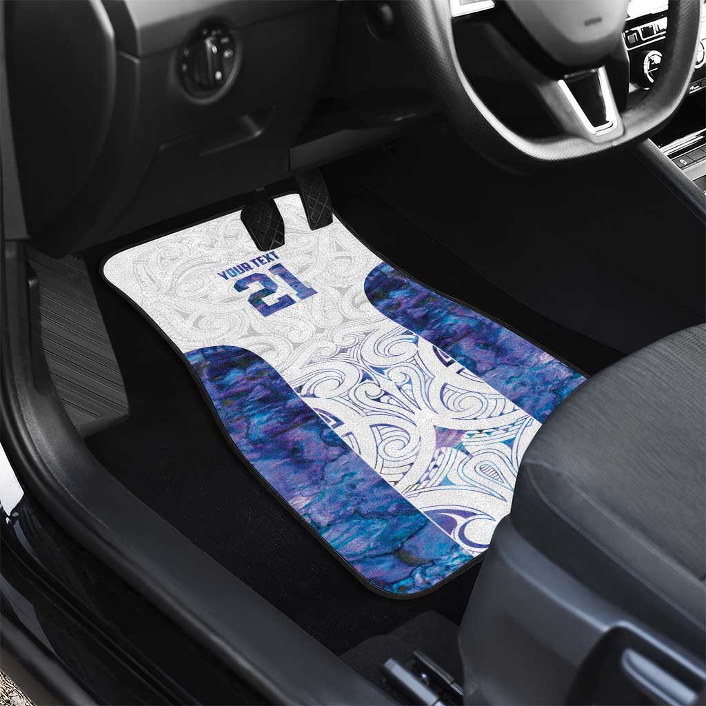 Custom New Zealand Aotearoa Car Mats Purple Maori Paua Shell Indigenous - Polynesian Pride