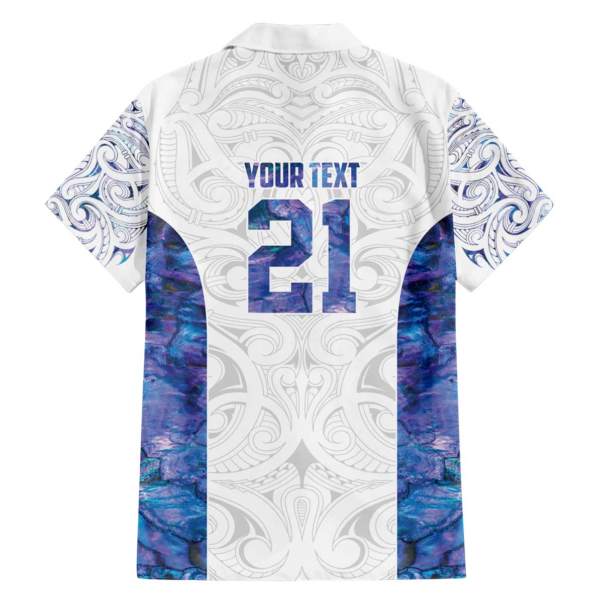 Custom New Zealand Aotearoa Family Matching Off The Shoulder Long Sleeve Dress and Hawaiian Shirt Purple Maori Paua Shell Indigenous - Polynesian Pride