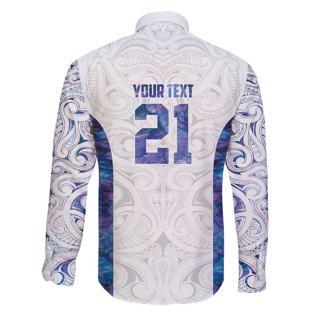 Custom New Zealand Aotearoa Family Matching Puletasi and Hawaiian Shirt Purple Maori Paua Shell Indigenous - Polynesian Pride