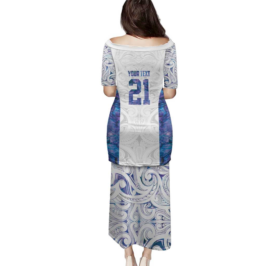 Custom New Zealand Aotearoa Family Matching Puletasi and Hawaiian Shirt Purple Maori Paua Shell Indigenous - Polynesian Pride