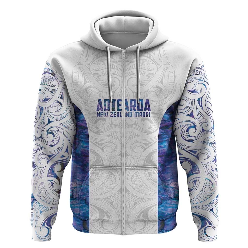 Custom New Zealand Aotearoa Hoodie Purple Maori Paua Shell Indigenous - Polynesian Pride
