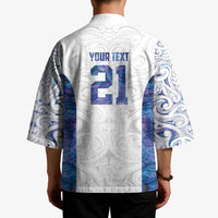 Custom New Zealand Aotearoa Kimono Purple Maori Paua Shell Indigenous - Polynesian Pride