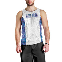 Custom New Zealand Aotearoa Men Tank Top Purple Maori Paua Shell Indigenous - Polynesian Pride