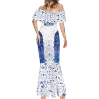 Custom New Zealand Aotearoa Mermaid Dress Purple Maori Paua Shell Indigenous - Polynesian Pride