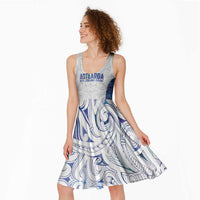 Custom New Zealand Aotearoa Midi Dress Purple Maori Paua Shell Indigenous - Polynesian Pride