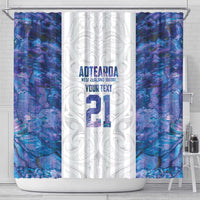 Custom New Zealand Aotearoa Shower Curtain Purple Maori Paua Shell Indigenous - Polynesian Pride