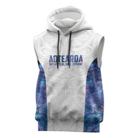 Custom New Zealand Aotearoa Sleeveless Hoodie Purple Maori Paua Shell Indigenous - Polynesian Pride