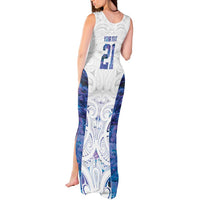 Custom New Zealand Aotearoa Tank Maxi Dress Purple Maori Paua Shell Indigenous - Polynesian Pride