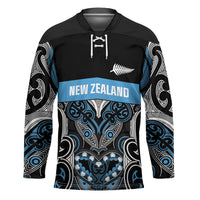 World Cricket Custom New Zealand Hockey Jersey Kia kaha nga Potae Pango LT9 Unisex Black - Polynesian Pride