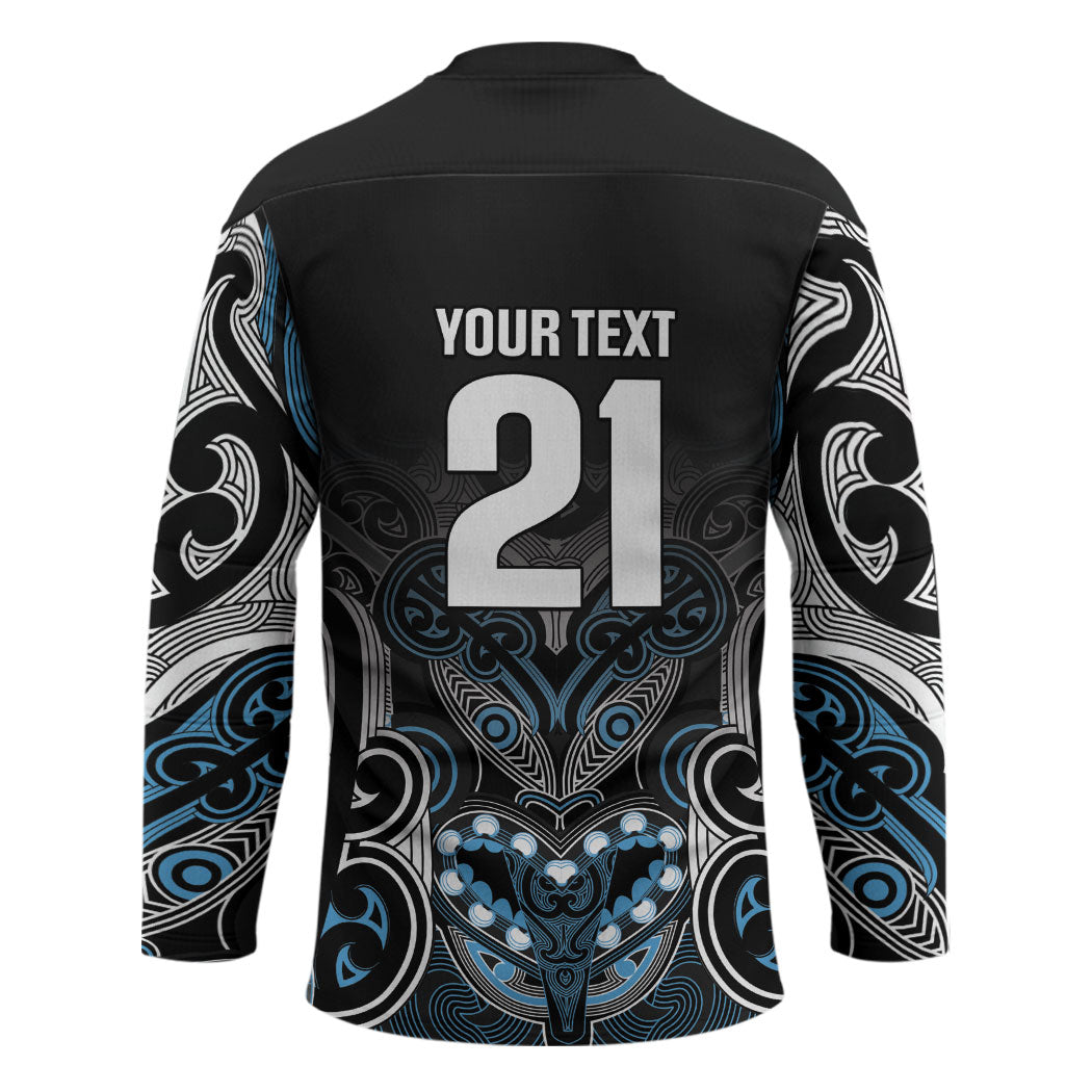 World Cricket Custom New Zealand Hockey Jersey Kia kaha nga Potae Pango LT9 - Polynesian Pride
