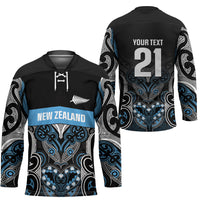 World Cricket Custom New Zealand Hockey Jersey Kia kaha nga Potae Pango LT9 - Polynesian Pride