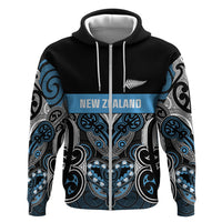 World Cricket Custom New Zealand Hoodie Kia kaha nga Potae Pango LT9 Zip Hoodie Black - Polynesian Pride