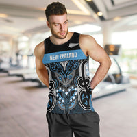 World Cricket Custom New Zealand Men Tank Top Kia kaha nga Potae Pango LT9 Black - Polynesian Pride