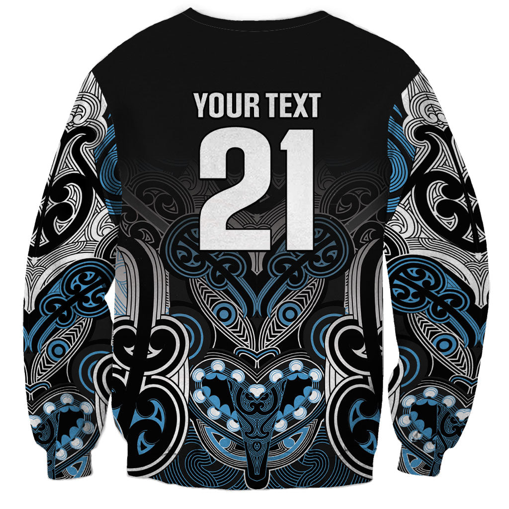 World Cricket Custom New Zealand Sweatshirt Kia kaha nga Potae Pango LT9 - Polynesian Pride