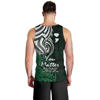 Your Matter Suicide Prevention Men Tank Top Green Polynesian Tribal LT9 - Polynesian Pride